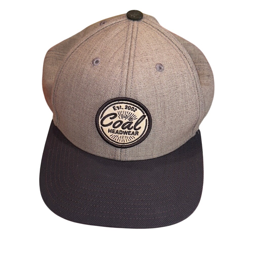 Coal Headwear Gray Black Snapback Hat Men Est 2002 Patch Wool Blend Cap OSFM